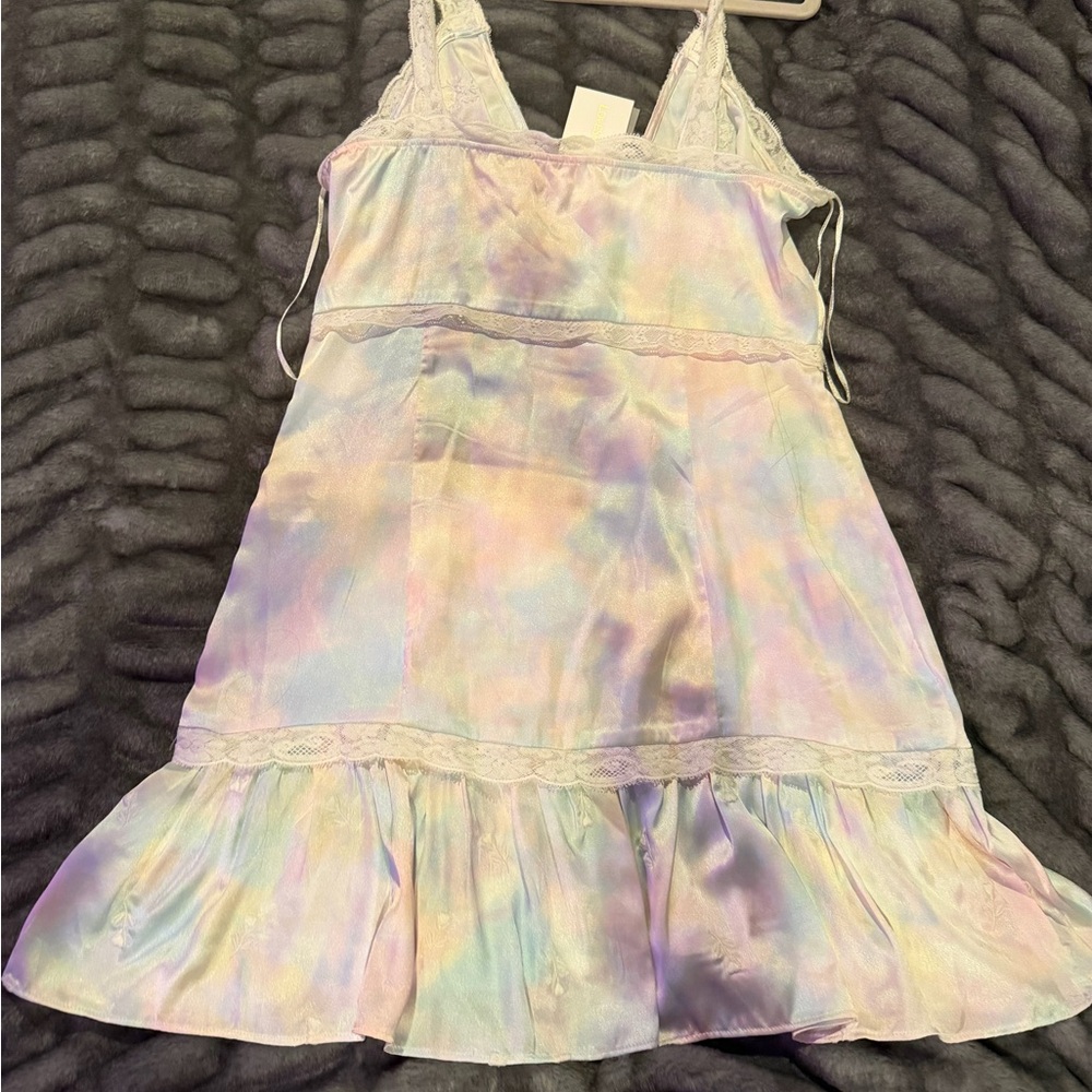 NWT Love Shack Fancy Navie Mini Dress Fairytale tie dye, Size 8 - Picture 7 of 10